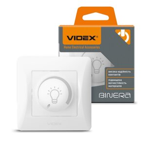 Диммер вимикач 200w для LED ламп VIDEX binera білий VF-BNDML200-W