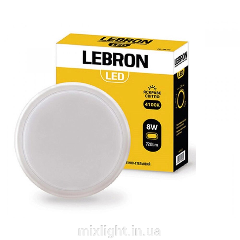 Круглий вуличний світлодіодний світильник 8W Lebron L-WLR 4100K 720Lm кут 140° від компанії Mixlight - фото 1