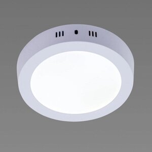 Круглий точковий LED світильник 12W накладний білого кольору Sirius KLD 104A W (12W)