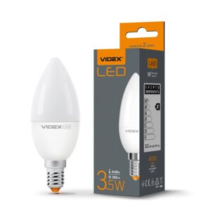 Лампа світлодіодна C37 3.5 W E14 VIDEX 4100K VL-C37e-35144