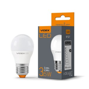 Лампа светодиодная G45 шар 3.5W E27 VIDEX 4100K VL-G45e-35274