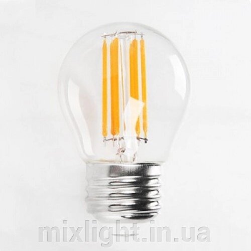 Лампа світлодіодна 6W 2700К E27 Horoz Electric "FILAMENT MINI GLOBE-6" кулька 001-063-0006-010 від компанії Mixlight - фото 1