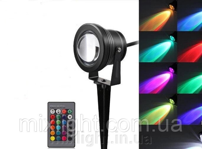 Ландшафтний вуличний світильник 10 W 900 Lm RGB Lemanso LM16 3702 від компанії Mixlight - фото 1