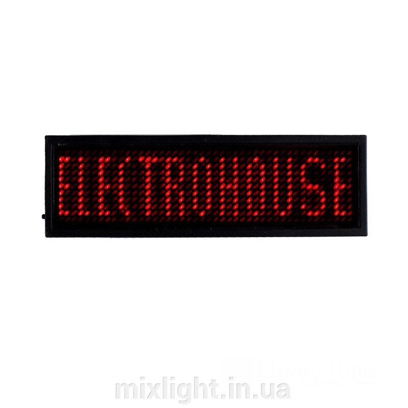 LED-бейдж 44Х11 т. 90х30х6 мм Червоний від компанії Mixlight - фото 1