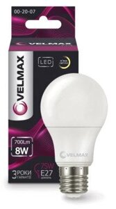 LED лампа 15W velmax V-а70 E27 4100K 1350lm кут 240 °
