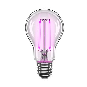 LED лампа 2W фиолетовая VELMAX филаментная V-Filament-A60 E27 200Lm