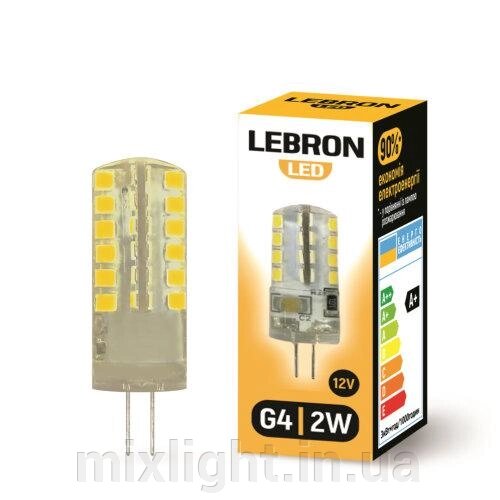 LED-лампа 2W капсульна Lebron L-G4 12 V G4 4500 K 180 Lm кут 360° від компанії Mixlight - фото 1