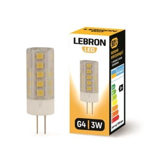 LED-лампа 3W капсульна Lebron L-G4 G4 4500 K 280Lm кут 360°