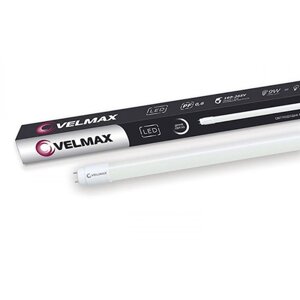 LED лампа 9W трубчата Velmax V-T8 600мм G13 6200K 900Lm кут 320 °