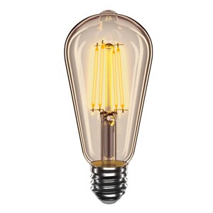 LED лампа едісона 4W velmax V-filament-amber ST64 E27 2200K 400lm