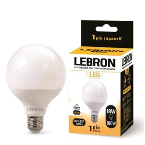 LED лампа lebron L-G125 18W 4100K е27 1530lm