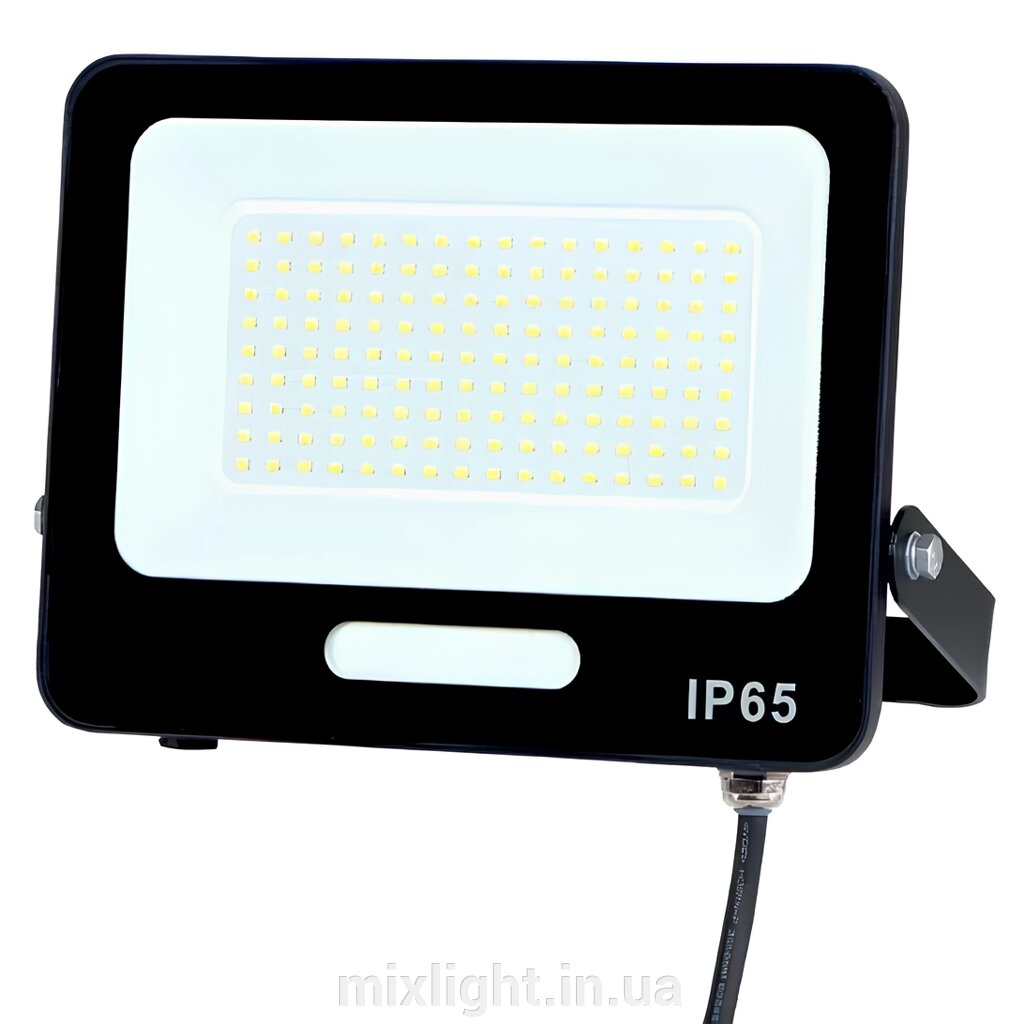 LED прожектор 10W 6500K 1000 Lm 220V вологозахищений IP65 чорного кольору Lebron L-LF від компанії Mixlight - фото 1