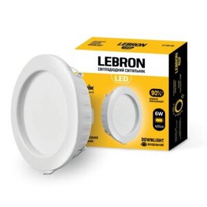 LED світильник Lebron L-DR-1841, 18W, 1440Lm, 4100K, вбудований