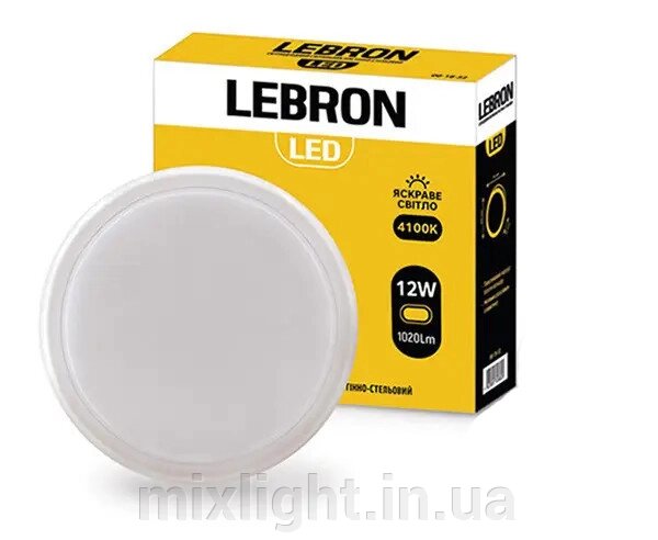 LED світильник Lebron L-WLR, 12W, круглий, 4100K, 1020Lm, кут 140 ° від компанії Mixlight - фото 1