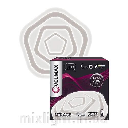 LED світильник smart 70W з пультом дистанційного керування VELMAX V-CL-MIRAGE 3000K-6500K 4200Lm від компанії Mixlight - фото 1