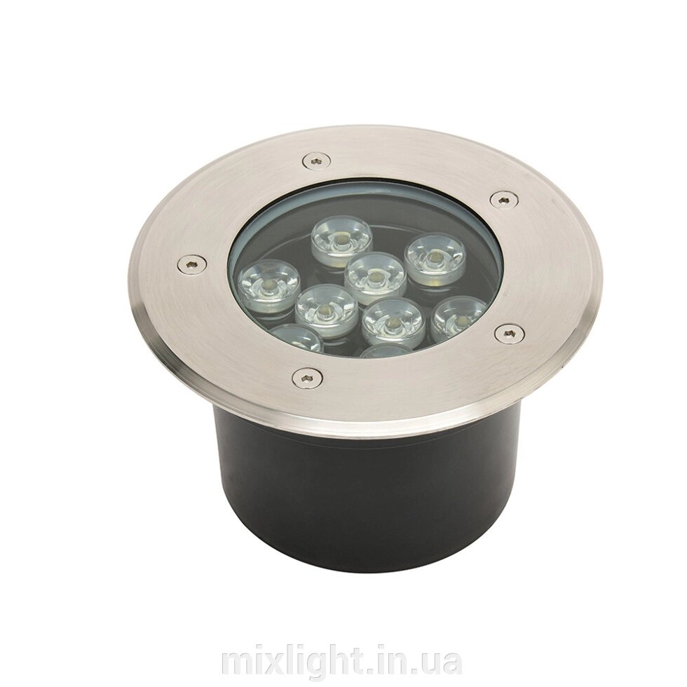 LED світильник тротуарний 9W AZUR-9 IP67 колір матовий хром Horoz Electric від компанії Mixlight - фото 1