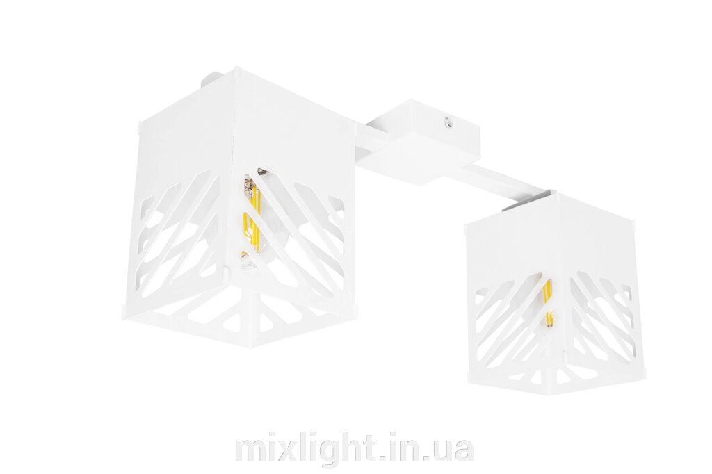 Люстра лофт MSK Electric Urban на два плафони біла NL 2410-2 WH від компанії Mixlight - фото 1