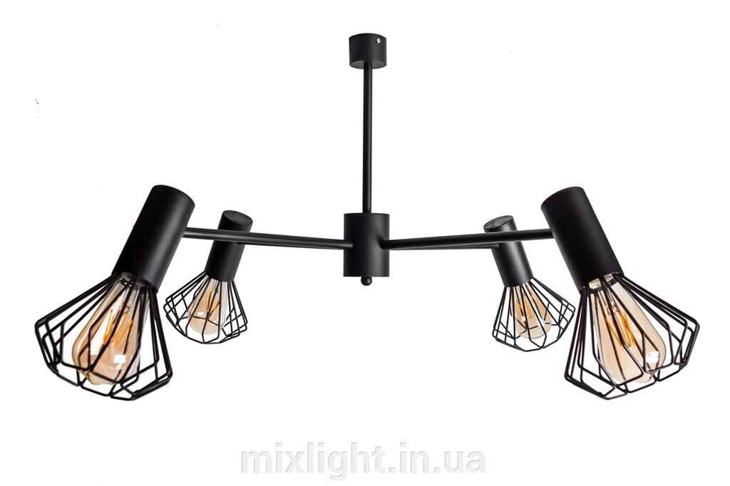 Люстра MSK Electric Diadem на чотири плафони NL 22152-4 BK від компанії Mixlight - фото 1