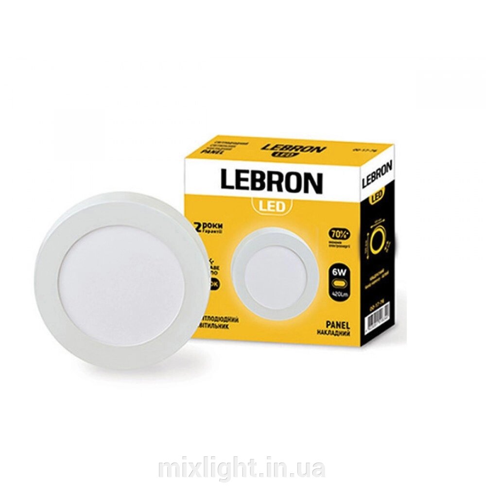 Накладний LED світильник 6W Lebron L-PRS-641 d. 120x36mm 4100K 420Lm кут 120 ° від компанії Mixlight - фото 1