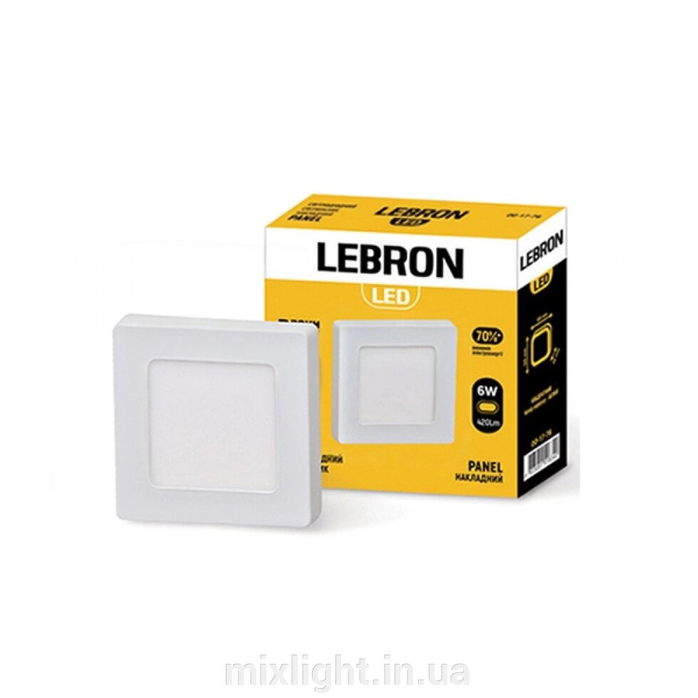 Накладний LED світильник 6W Lebron L-PSS-641 120x120x36mm 4100K 420Lm кут 120 ° від компанії Mixlight - фото 1