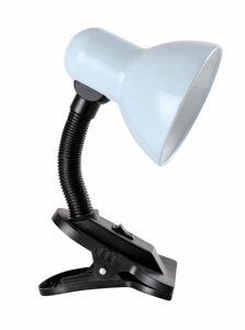 Настільна лампа з прищіпкою на одну лампу для школяра Sirius TY 1108B білого кольору