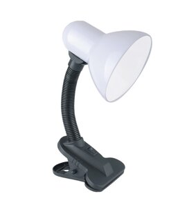 Настільний світильник із кліпсою під лампу E27 40W Lebron L-TL-Clip білого кольору