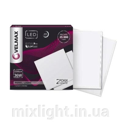 Офісний світлодіодний світильник 36W VELMAX V-UPS, led панель 595x595mm 4000K 3200Lm із блоком живлення від компанії Mixlight - фото 1