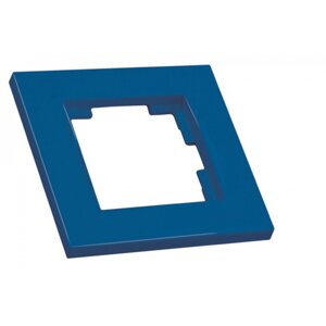 Панель рамка для розетки одномісна RITA Mutlusan синього кольору