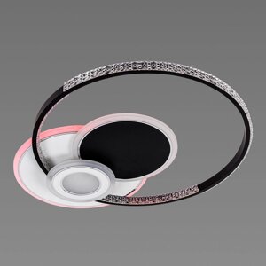 LED люстра 104W з пультом та RGB підсвічуванням Sirius стельова C7117/550 WH+BK (RGB) 96W+8W