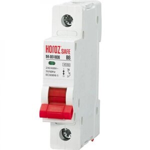 Автомат однополюсний 1Р 6А В 4,5 кА 230V Safe Horoz Electric 114-001-1006-010