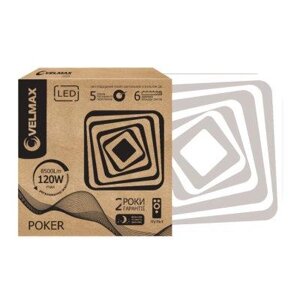 Стельовий LED світильник 120W VELMAX V-CL-POKER 3000K-6500K 8500Lm з пультом дистанційного керування