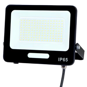 LED прожектор 10W 6500K 1000 Lm 220V вологозахищений IP65 чорного кольору Lebron L-LF