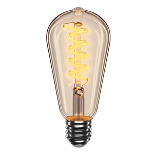 Декоративна філоментна LED лампа 4W, E27, 2700K, 300Lm VELMAX V-Filament-Amber-ST64-Спіраль-V