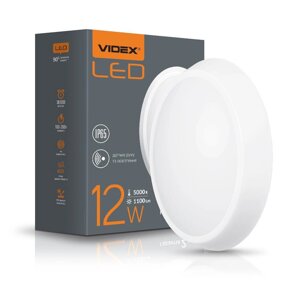 Світильник овальний LED12W сенсорний IP65 з датчиком руху VIDEX 5000 K білий VL-BHO-125PW-S