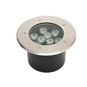 LED світильник тротуарний 9W AZUR-9 IP67 колір матовий хром Horoz Electric