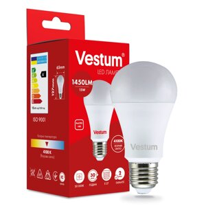 Світлодіодна лампа Vestum A65 15W 4100K 220V E27 1-VS-1101