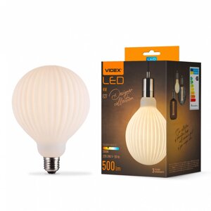 Лампа світлодіодна 4W E27 матова G125 сфера 3000K Matt opal VIDEX Filament VL-DG125175-WZTMO