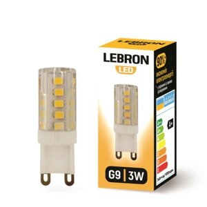 LED лампа 3W капсульна Lebron L-G9 G9 4500K 280Lm кут 360 °