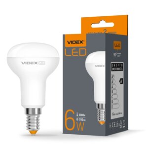 LED рефлекторна лампа 6W E14 VIDEX R50 3000K VL-R50e-06143