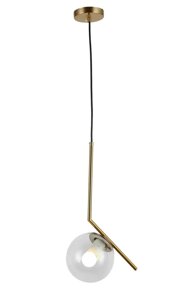 Підвісна люстра бронзового кольору з прозорим плафоном шар під лампу Е27 Levistella 9163814-1 BRZ+CL