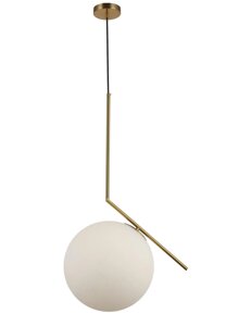 Підвісна люстра шар на одну лампочку з цоколем Е27 бронзового кольору Levistella 9163817-1 BRZ+WH