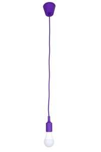 Підвісний світильник без плафона на одну лампу основа фіолетового кольору Levistella 915002-1 Purple