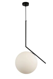 Підвісний світильник на одну лампу колір плафона білий Levistella 9163817-1 BK+WH