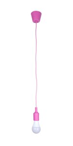 Підвісний світильник під лампу з цоколем Е27 із силікону рожевого кольору Levistella 915002-1 Pink