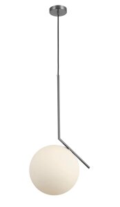 Підвісний світильник з білим матовим плафоном шар на 1 лампу Е27 Levistella 9163816-1 CR+WH