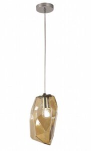 Підвісний світильник із плафоном у вигляді кристала коричневого кольору під лампу Е27 Levistella 91603-1 BR