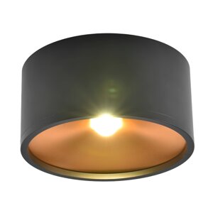 Стельовий точковий світильник 10W під лампу MR-16 накладний чорно-золотистого кольору Sirius RT448 BK+GD