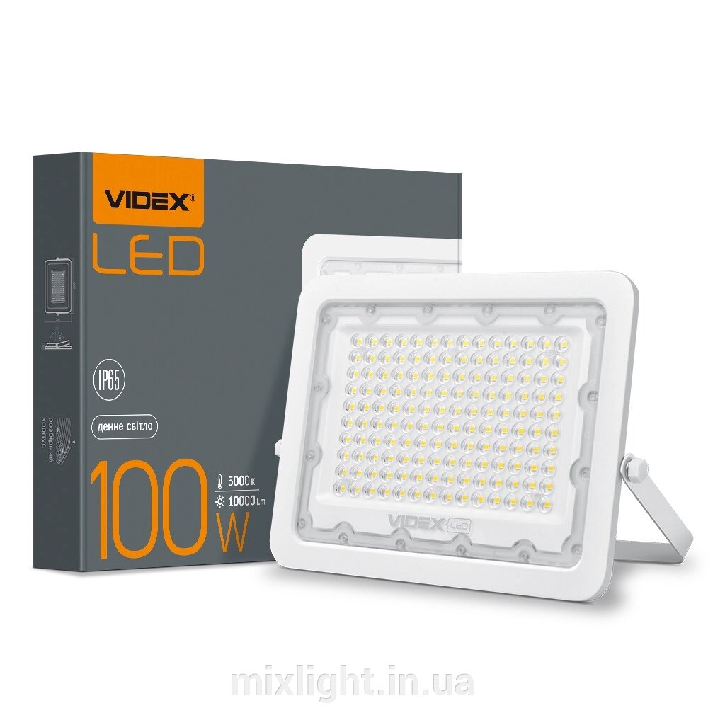 Прожектор LED 100W 5000K VIDEX вуличний білий VL-F2e-1005W від компанії Mixlight - фото 1