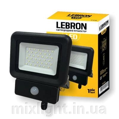 Прожектор LED 20W Lebron з датчиком руху LF-20S 6500K 1600Lm 230V IP65 від компанії Mixlight - фото 1