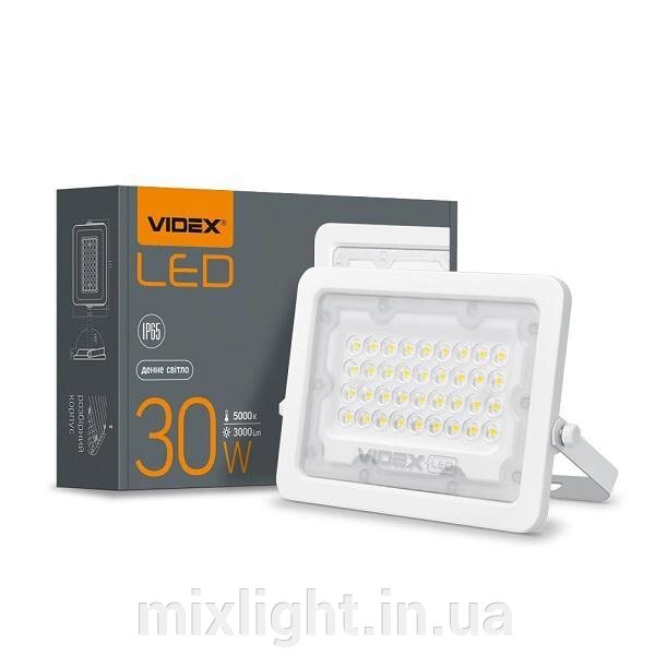 Прожектор LED 30W VIDEX 5000K вуличний білий VL-F2e-305W від компанії Mixlight - фото 1